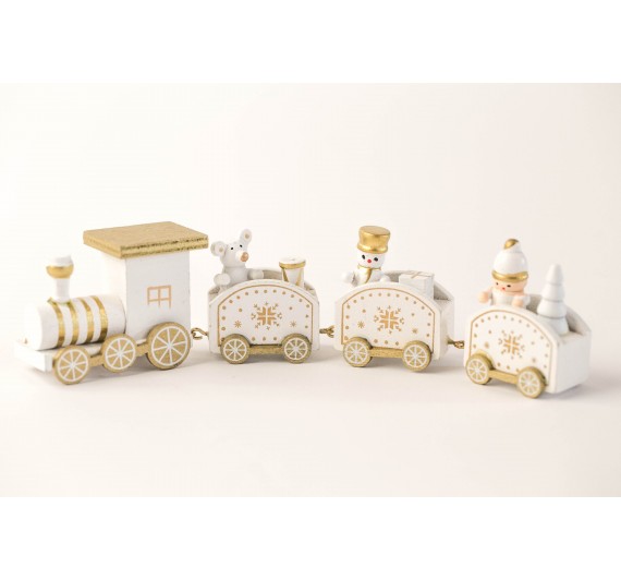 Christmas train - white