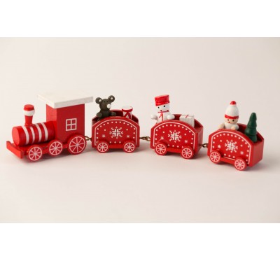 Christmas train - red