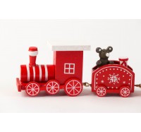 Christmas train - red