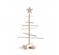 Xmas3 XS2 wooden tree with  SnowClayLace  ornaments 